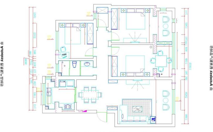西安万达one168㎡四居室新中式风格修效果图-闫佩设计作品1